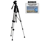 Deluxe 57 Camera Tripod with Carrying Case For The Sony DCR-DVD103, DVD108, DVD308, DVD408, DVD508, DVD610, DVD650, DVD703, DVD705, DVD708, DVD710 DVD Camcorders