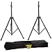 Pyle-Pro PSTK103 Heavy-Duty Aluminum Anodizing Dual Speaker Stand with Traveling Bag Kit