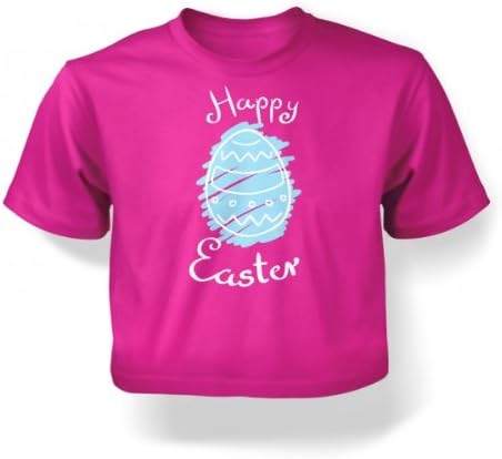 Happy Easter Blue Egg Baby T-shirt - Fuchsia 12-18 Months