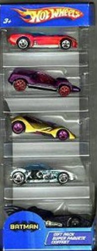  Hot Wheels Batman 5 Car Batmobile and Villains Gift Pack 1:64 Scale Collectible Set of Die Cast Cars