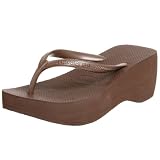 Havaianas Womens High Look Sandal,Brown,37 BR