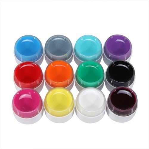 Mild East Nail Art Soild Pure Colors Uv Gel 12 Pieces Set Multicolor (R315-1)