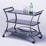 Mandalay Serving Cart Metal Finish: Mocha