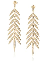 Mizuki 14Kt Post Long Link Small Diamond Earrings (.47Ct)