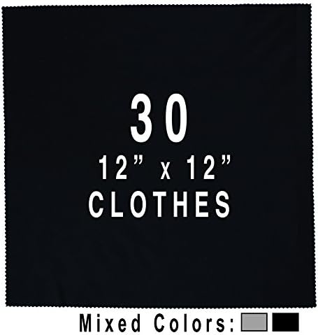 Microfiber Cleaning Cloth Pack - For All LCD Screens, Tablets, Lenses, Glasses, iPad and Other Delicate Surfaces (30 Large Pack)