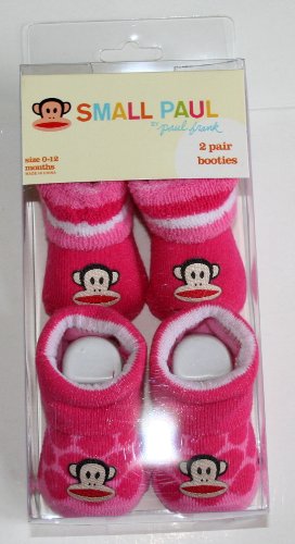 Small Paul By Paul Frank Boy and Girl Infant New Born Baby Booties Sock 2 Pair New (450002)