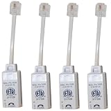 Actiontec Universally Compatible Inline DSL Phone Filters - 4 Pack (FLTR4DSL02)