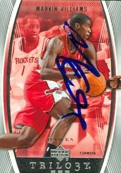 Marvin Williams Autographed/Hand Signed Basketball Card (Atlanta Hawks) 2007 Upper Deck Trilogy #2