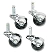 Master Caster Products - Master Caster - Superball Casters, 75lbs/Caster, Vinyl, Black, 4/Set - Sold As 1 Set - Contemporary design, strength and performance make these replacement casters an excellent choice for office and home furnishings. - With appropriate stems and fasteners, each caster can be used on wood, metal and tubular metal chairs, furniture and other equipment. - All casters carry the manufacturer's guarantee against defects in material and workmanship. - Dual usage caster fea