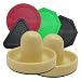 2 Table Hockey Mallets, 2 Oct, 1 Tri, 1 Rnd Air Pucks