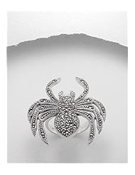 Spider Marcasite Ring In 92.5 Sterling Silver