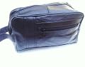 Mens Black Leather Shaving Kit Bag Lambskin 999