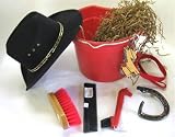 Childrens Gift Bucket Butterscotch Horse Pony Mini -Red