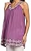 Sakkas Tyra Sequin Embroidered Relaxed Fit Sleeveless V-Neck Top