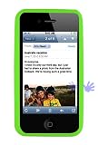 Neon Green Premium Soft Silicone Crystal Skin Gel Cover Case for Apple Iphone 4 4g