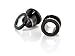 Flesh Tunnel Piercing Plug Ohr 316L SCHWARZ - Wähle deine Wunschgröße