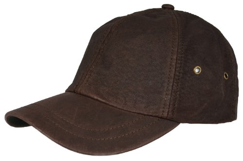Stonewashed Leather Baseball Cap