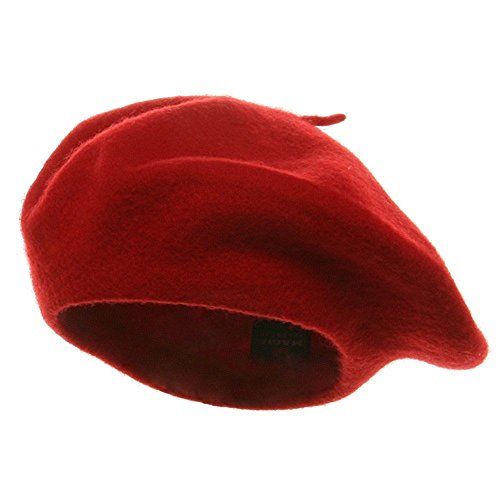 Red Beret 100% Wool French Parisian Hat