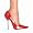Red Patent/Silver Heel