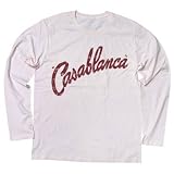 ハンフリー・ボガート主演の名画「カサブランカ」がスポーツカレッジ風でロングスリーブ デザイン Tシャツ Casablanca