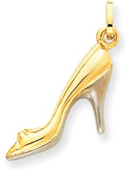 14k Yellow Gold French High Heel Shoe Charm