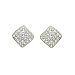 14K Yellow Gold 1/3 ct. Diamond Square Shaped Fashion Earrings