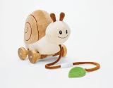Soft Velvet Snail with Wooden Wheels