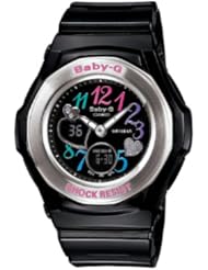 Casio Womens BGA101-1B Baby G Multi Color Dial and Black Resin Strap Watch