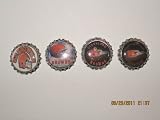 4 Cleveland Brown Bottlecap Magnets
