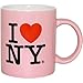 Official Pink I Love NY 11oz Ceramic Mug from New York Mugs Souvenir and Gift Store