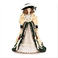 Porcelain Doll in Velvet and Ivory Dress