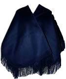 Extra 40% Off Warm Sexy Soft 100% Alpaca Wool Poncho Coat Cape Stylish Solid Navy Blue Color
