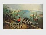 Landscape with the Fall of Ikarus Art Poster Print by Pieter Bruegel the Elder, 29x22