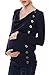 Arshiner Womens Cowl Neck Long Sleeve Maternity Nursing Tunic Blouse, Medium, Dark Blue