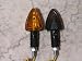 Turn Signals - Amber Lenses, Carbon Base - Universal Motorcycle Lights - Honda CBR 600rr 1000rr, Suzuki GSXR 600 750 1000, Yamaha YZF R1 R6, Kawasaki Ninja ZX6r ZX9r ZX10r ZX12r ZX14
