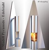 Ethanol und Gelkamin Modell Pyramide Edelstahl
