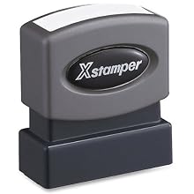 Xstamper One-Color Title Message Stamp, File Copy, Pre-Inked/Re-Inkable, Light Blue (1821)