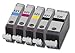 5x Canon Pixma MP640 Compatible Printer Ink Cartridges - Cyan / Magenta / Yellow / Black - Multipack - Fully Chipped, Ready for Use