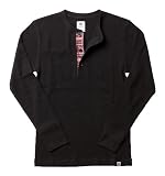 (アウトドア)OUTDOOR ワッフルネイティブ柄ヘンリーネックロングTシャツ OD1-124 AA-7920 BLACK M