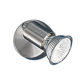 Eglo 83046A Buzz 1 Light Track Fixture, Nickel and Chrome by Eglo