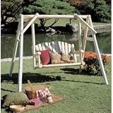 Rustic Natural Cedar Furniture Company® Cedar Log 4' American Garden Swing
