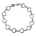 Sterling Silver Open Heart Linked Bracelet