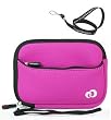 Premium 4.3 Universal Pink Neoprene Pouch for Camera, GPS, Mobile Phone, MP3 Player & much more + Free DreamBargains Neckstrap!