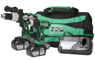 Hitachi KC18DDL 18-Volt Li-Ion Impact Driver and Drill Combo Kit