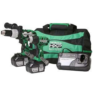 Hitachi KC18DDL 18-Volt Li-Ion Impact Driver and Drill Combo Kit by Hitachi