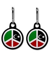 FREEDOM PEACE FOR LIBYA Politics 2-Pack of 1 Zipper Pull Charms