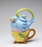 Fine Porcelain Flights of Fancy Collectible - Bird Tea and Cup for One