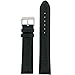 Tech Swiss Watch Band Genuine Leather Extra Long Black Alligator Grain 20 millimeter