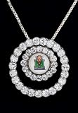 Collegiate Circle Pendant Charm with 18 Sterling Silver Chain Marshall University Thundering Herd