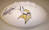 Adrian Peterson Autographed Minnesota Vikings Team Logo Football